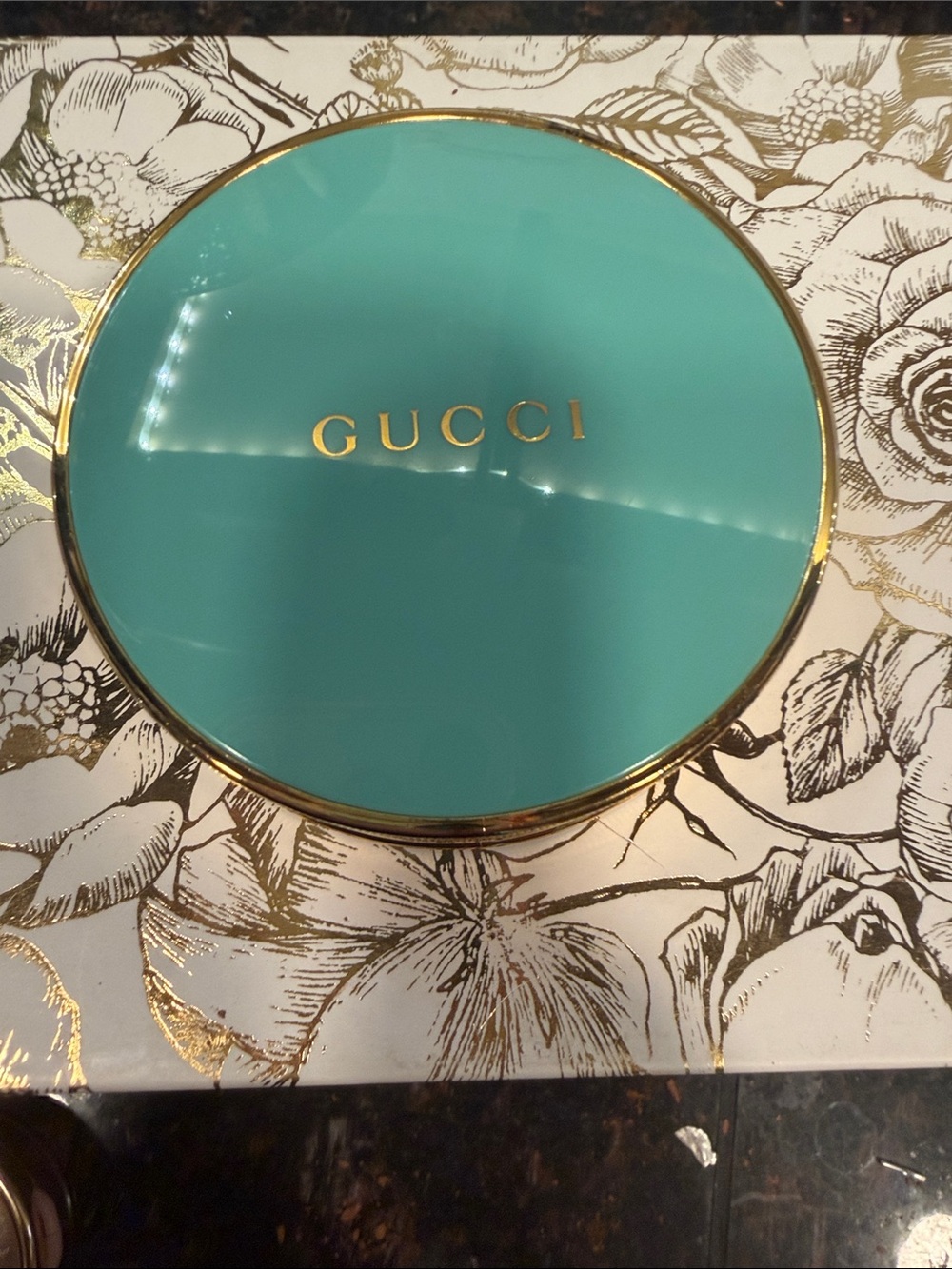 Gucci Bronzer & Contour Compact in Teal Case with Brown Powder - Picture 2 of 5